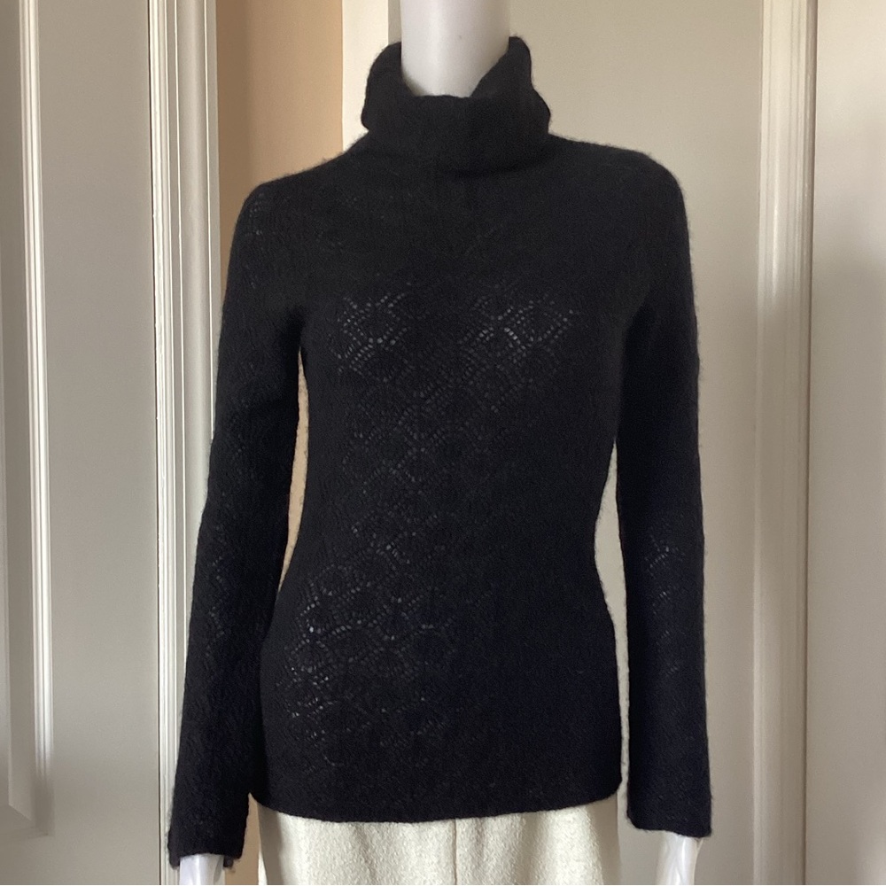 Magaschoni Elegant Black Cowl Neck Sweater